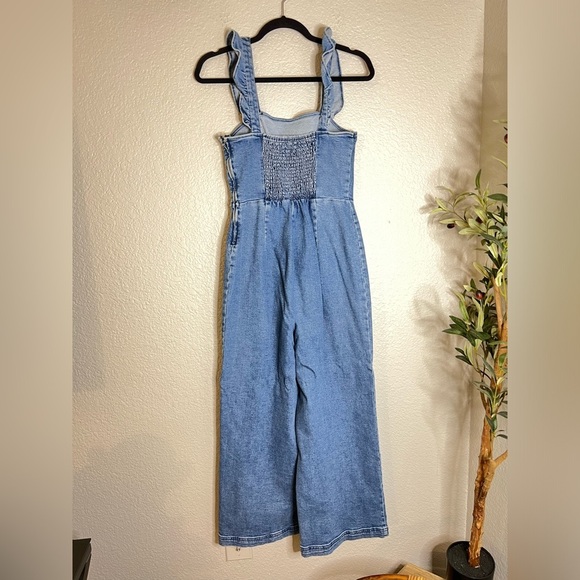 URBAN OUTFITTERS BDG Denim Ruffle Jumpsuit - Picture 2 of 10